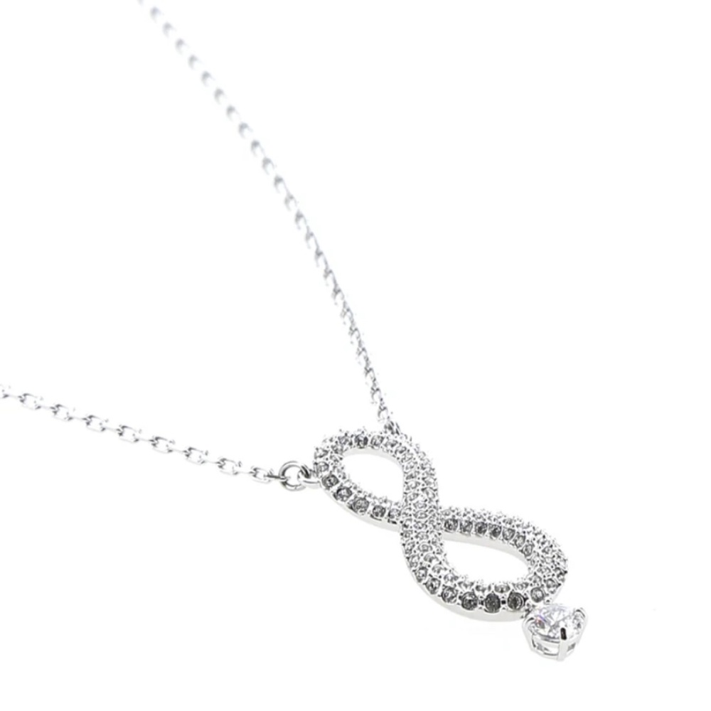 Swarovski Infinity Charm Necklace with Crystals
